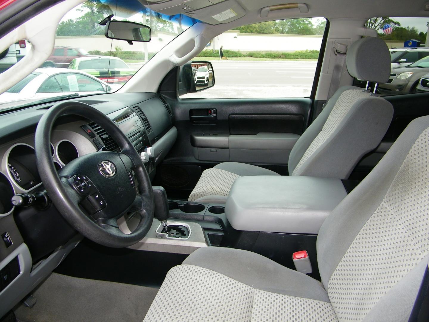 2010 Maroon /Gray Toyota Tundra SR5 Double Cab 4.6L 2WD (5TFRM5F14AX) with an 4.6L V8 DOHC 32V engine, 5-Speed Automatic Overdrive transmission, located at 4000 Bee Ridge Road, Sarasota, FL, 34233, (941) 926-0300, 27.298664, -82.489151 - Photo#18